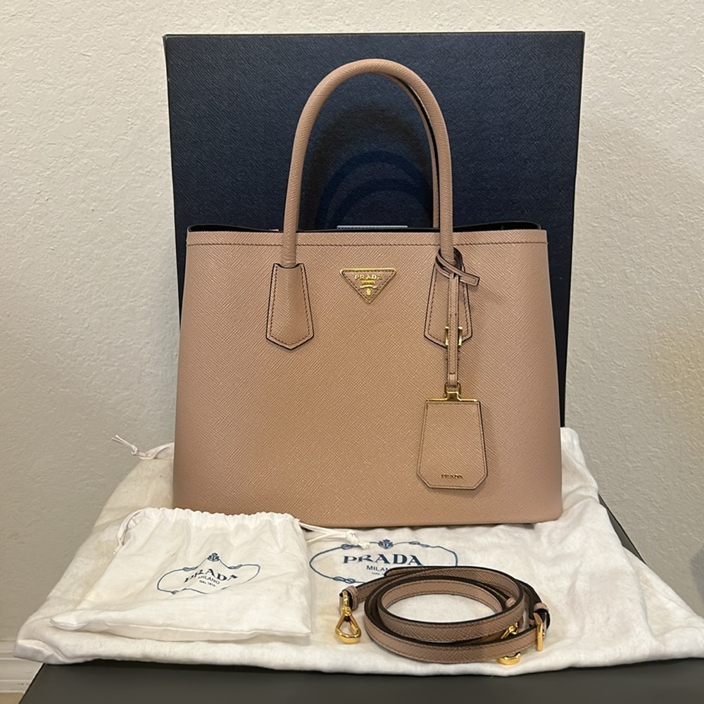 Small Prada Saffiano Double Bag - Picture 4 of 16